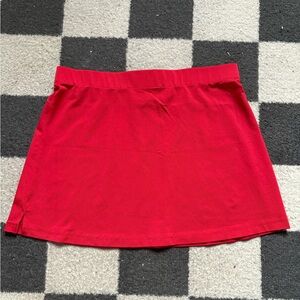 Red Women's Workout Skirt